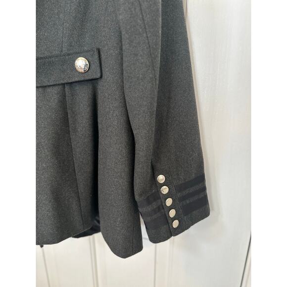 Calvin Klein Coat Women's XL Charcoal Gray Wool Blend Double Breasted Peacoat - Picture 8 of 10